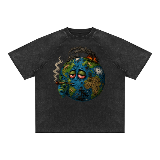 DEPRESSED EARTH Mineral Wash T-Shirt