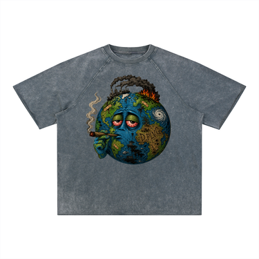 DEPRESSED EARTH Mineral Wash T-Shirt